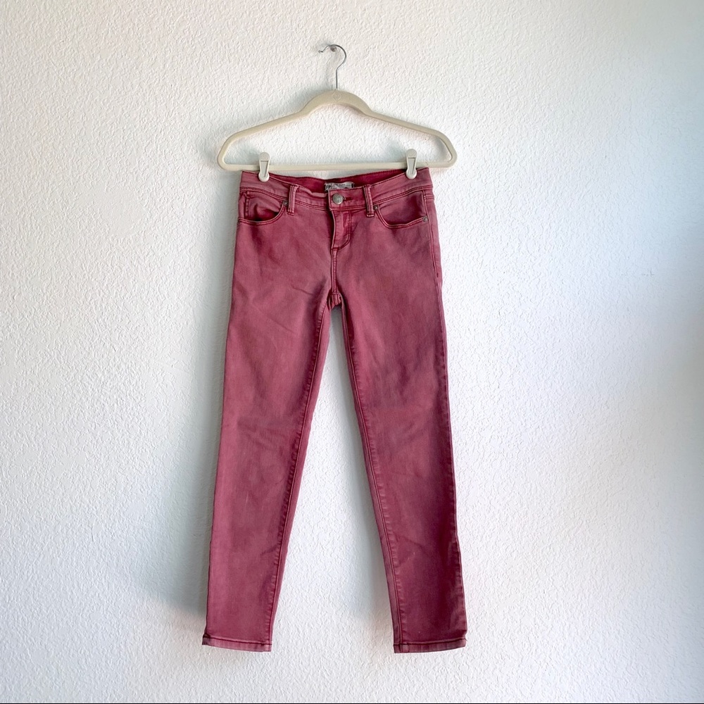Free People Women’s Pink Roller Crop Jeans Sz 26